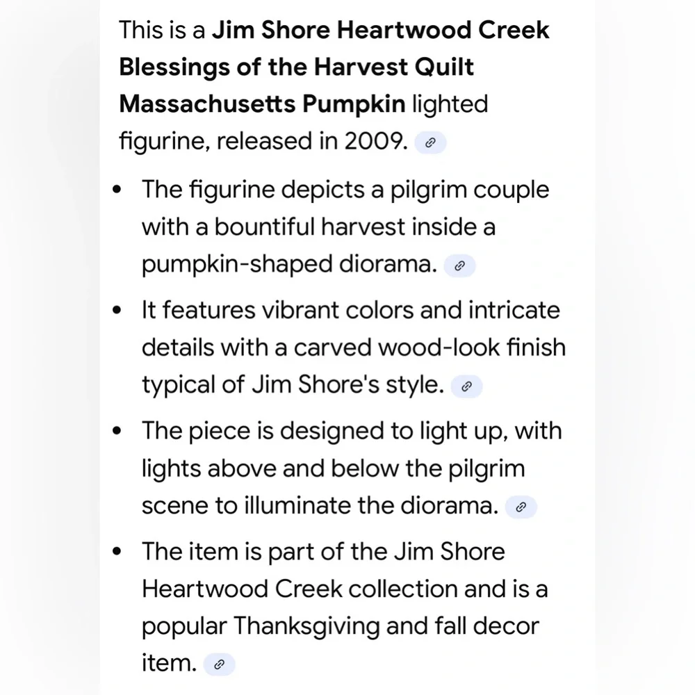 Jim Shore Heartwood Creek Blessings of the Harvest Quilt Massachusetts Pumpkin - Picture 5 of 10